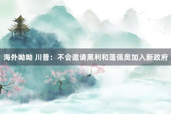 海外呦呦 川普：不会邀请黑利和蓬佩奥加入新政府