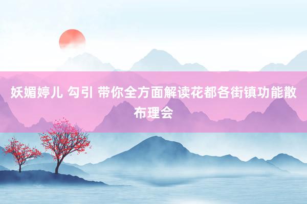 妖媚婷儿 勾引 带你全方面解读花都各街镇功能散布理会