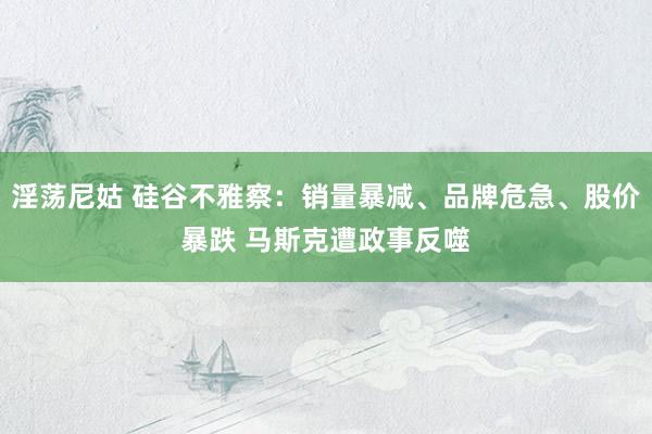 淫荡尼姑 硅谷不雅察：销量暴减、品牌危急、股价暴跌 马斯克遭政事反噬