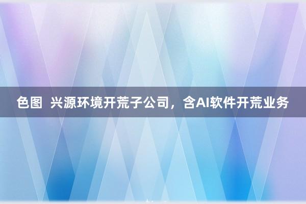 色图  兴源环境开荒子公司，含AI软件开荒业务
